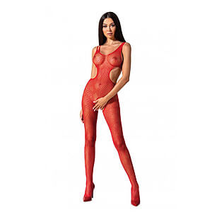 Passion Bodystocking (BS085), červené šaty sieťované