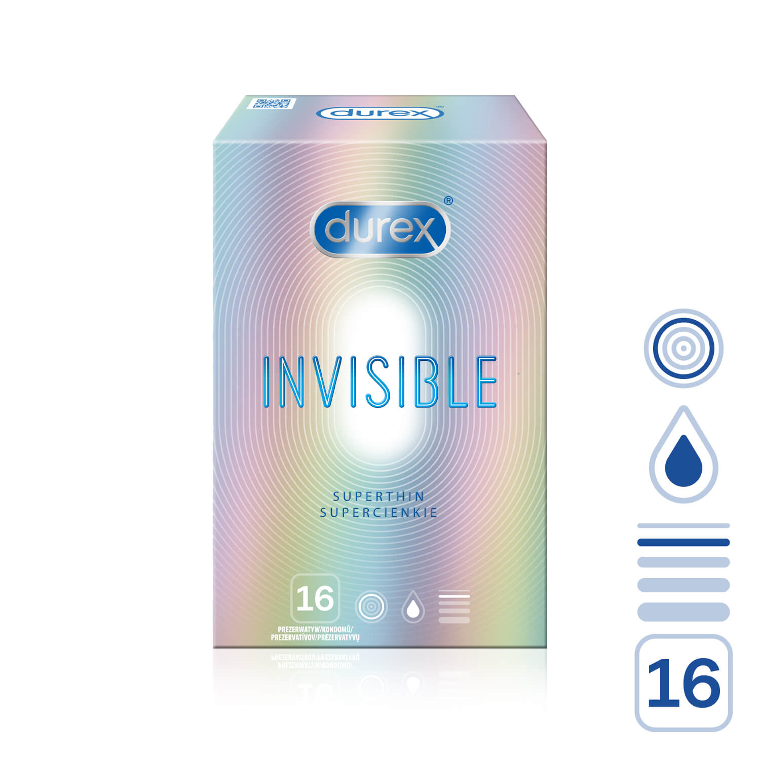 Durex Invisible Superthin (16ks), ultra tenké kondómy
