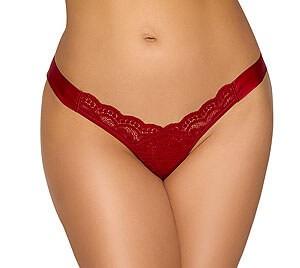 Cottelli Aki String (Red), sexy tangá s mašľou S/M