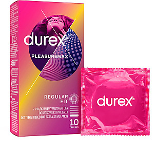 Durex PleasureMax (10 ks), vrúbkované kondómy pre jej potešenie