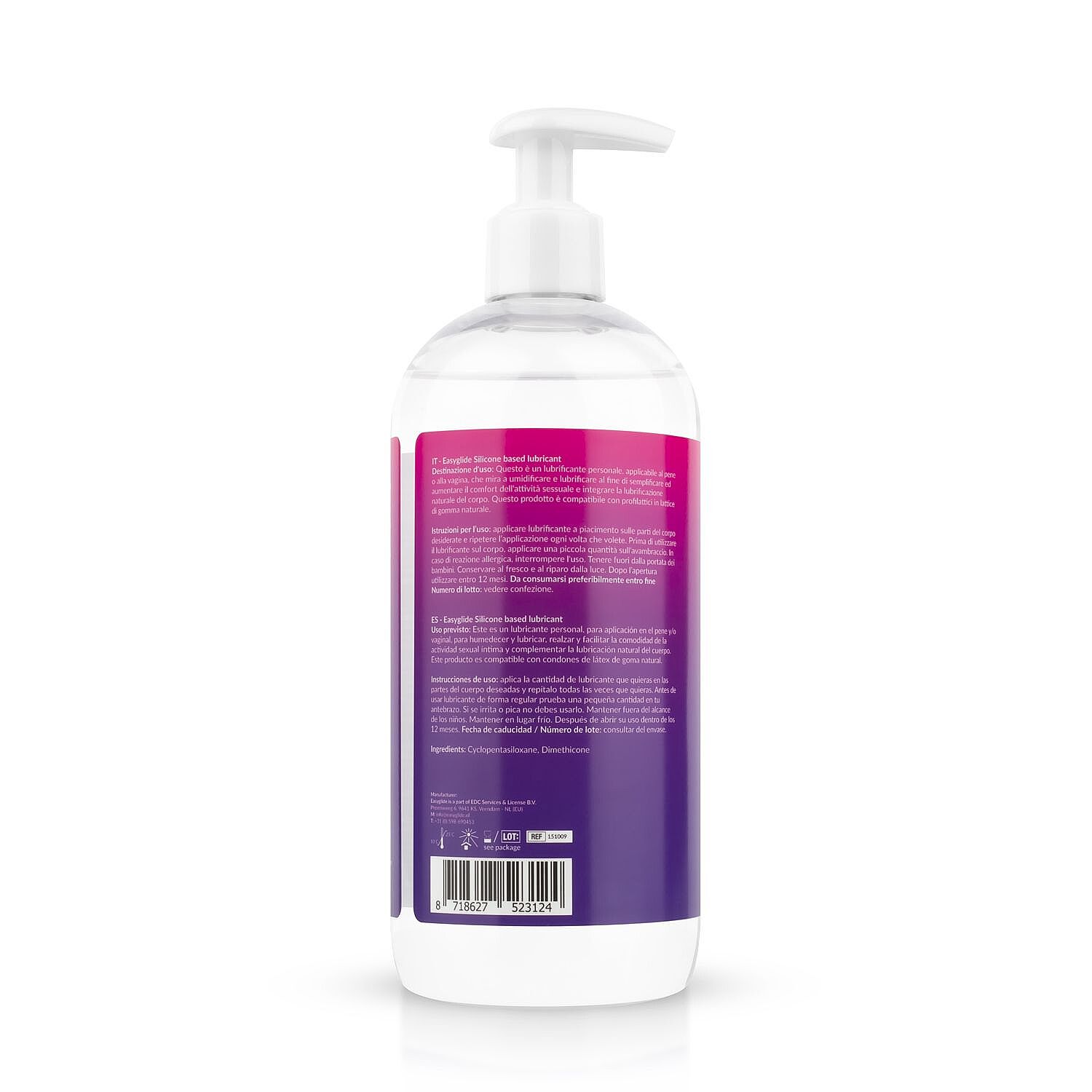 Easyglide Silicone Lubricant (500 ml), silikónový gél