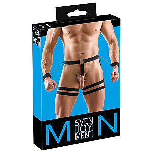 Svenjoyment Men's Harness, pánsky postroj s putami S/M
