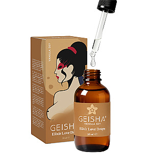 Geisha Elixir Love Drops Vanilla Sky (50 ml), hrejivé masážne kvapky
