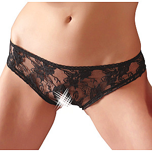 Cottelli Lingerie Briefs (C2310155), čipkované nohavičky čierne M