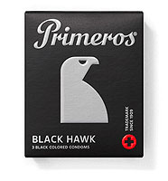 Čierne kondómy Primeros BLACK HAWK 3 ks