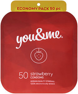 You & Me Strawberry 50ks - kondómy s príchuťou jahôd