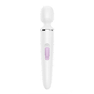 Satisfyer Wand-er Woman Vibrator White luxusná masážná hlavica 34 cm, nabíjacie