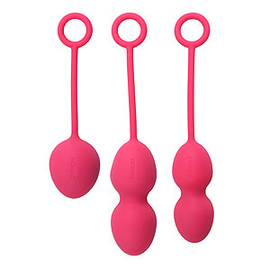 SVAKOM Nova Kegel Balls Plum Red set 3 luxusných guličiek k cvičeniu