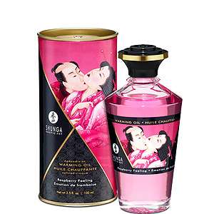 Afrodiziakálny hrejivý olej Shunga Aphrodisiac Warming Oil Raspberry Feeling 100 ml