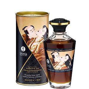 Afrodiziakálny hrejivý olej Shunga Aphrodisiac Warming Oil Creamy Love Latte 100 ml