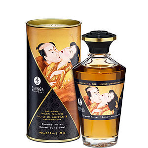 Afrodiziakálny hrejivý olej Shunga Aphrodisiac Warming Oil Caramel Kisses 100 ml