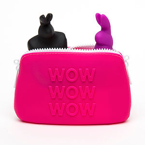 Diskrétne vrecko na erotické pomôcky Happy Rabbit WOW Storage Zip Bag Small Pink