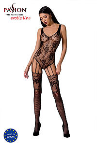 Passion Bodystocking BS074 čierny sexy bodystocking