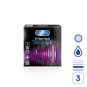 Durex Intense (3ks), dráždivé kondómy s gélom Desirex