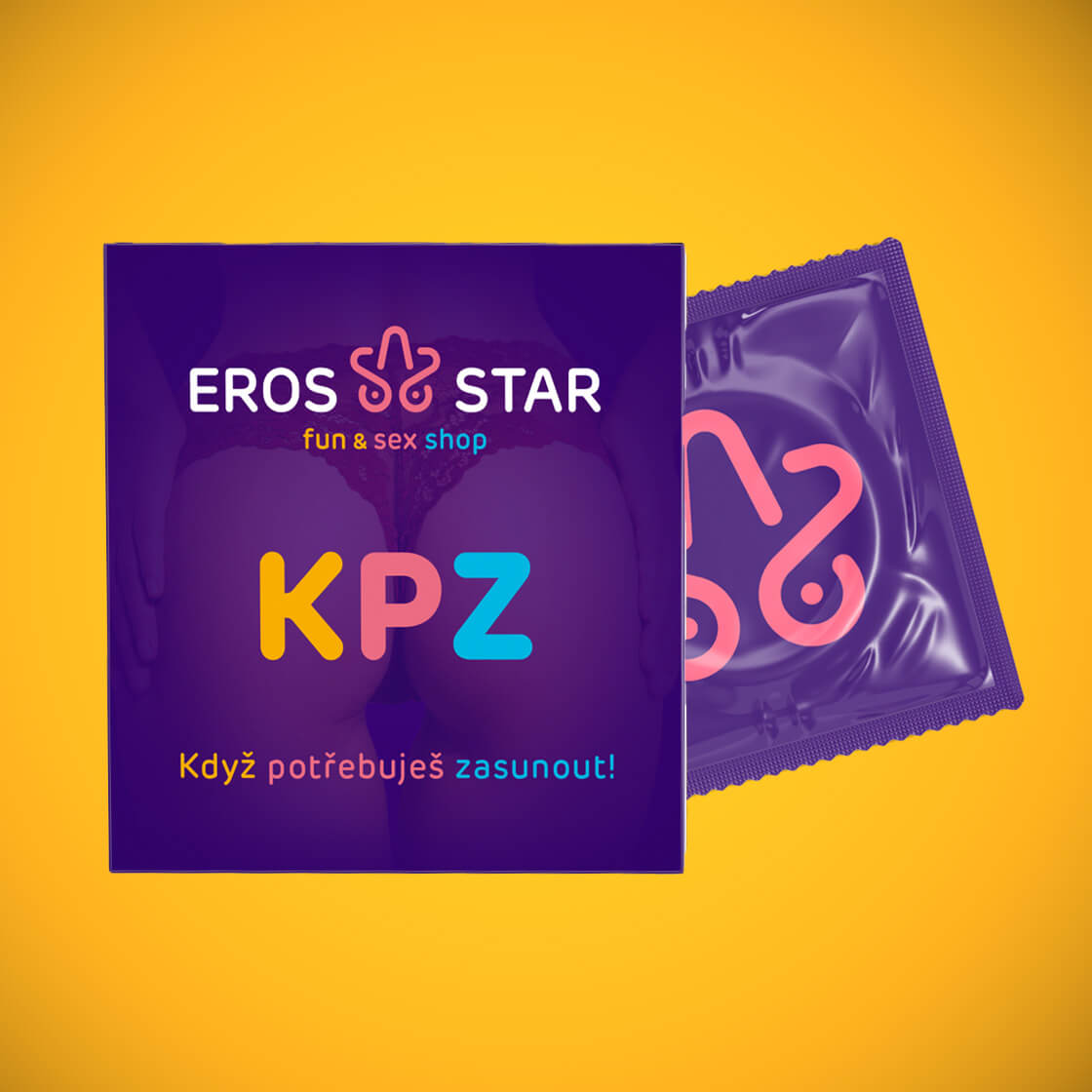 ErosStar KPZ, lubrikačný gél 5ml s kondómom