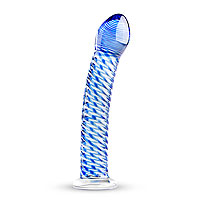 Sklenené špirálové dildo Gildo No.5 modré