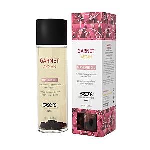 Exsens Organic Massage Oil Garnet Argan (100 ml), masážny olej s kamienkami