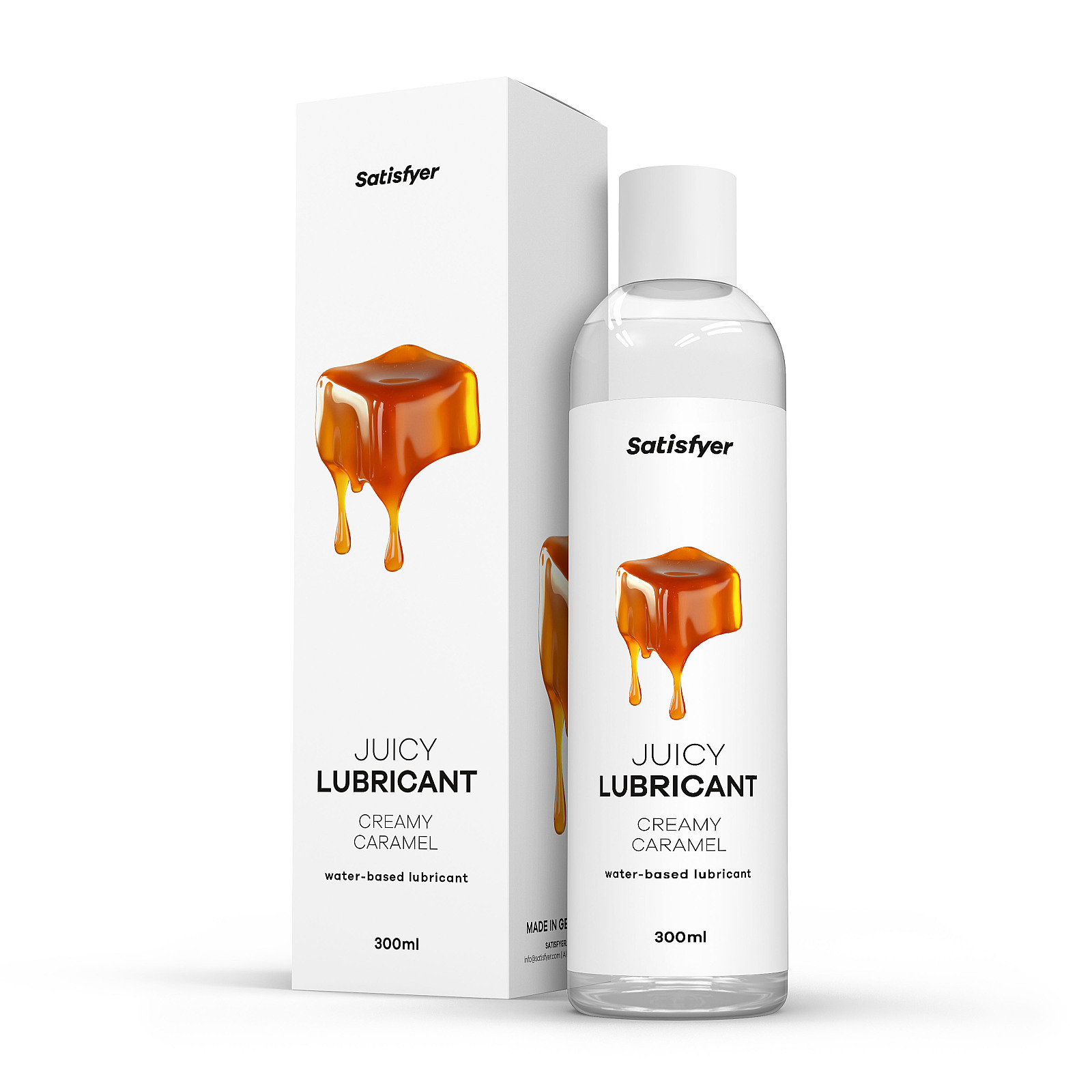 Satisfyer Juicy Lubricant 300 ml (Creamy Caramel), karamelový lubrikačný gél