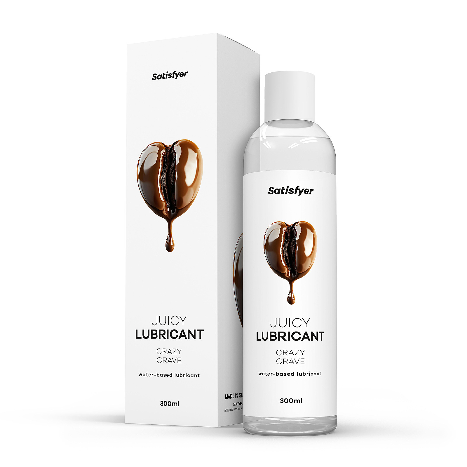 Satisfyer Juicy Lubricant 300 ml (Crazy Crave), kávový lubrikačný gél