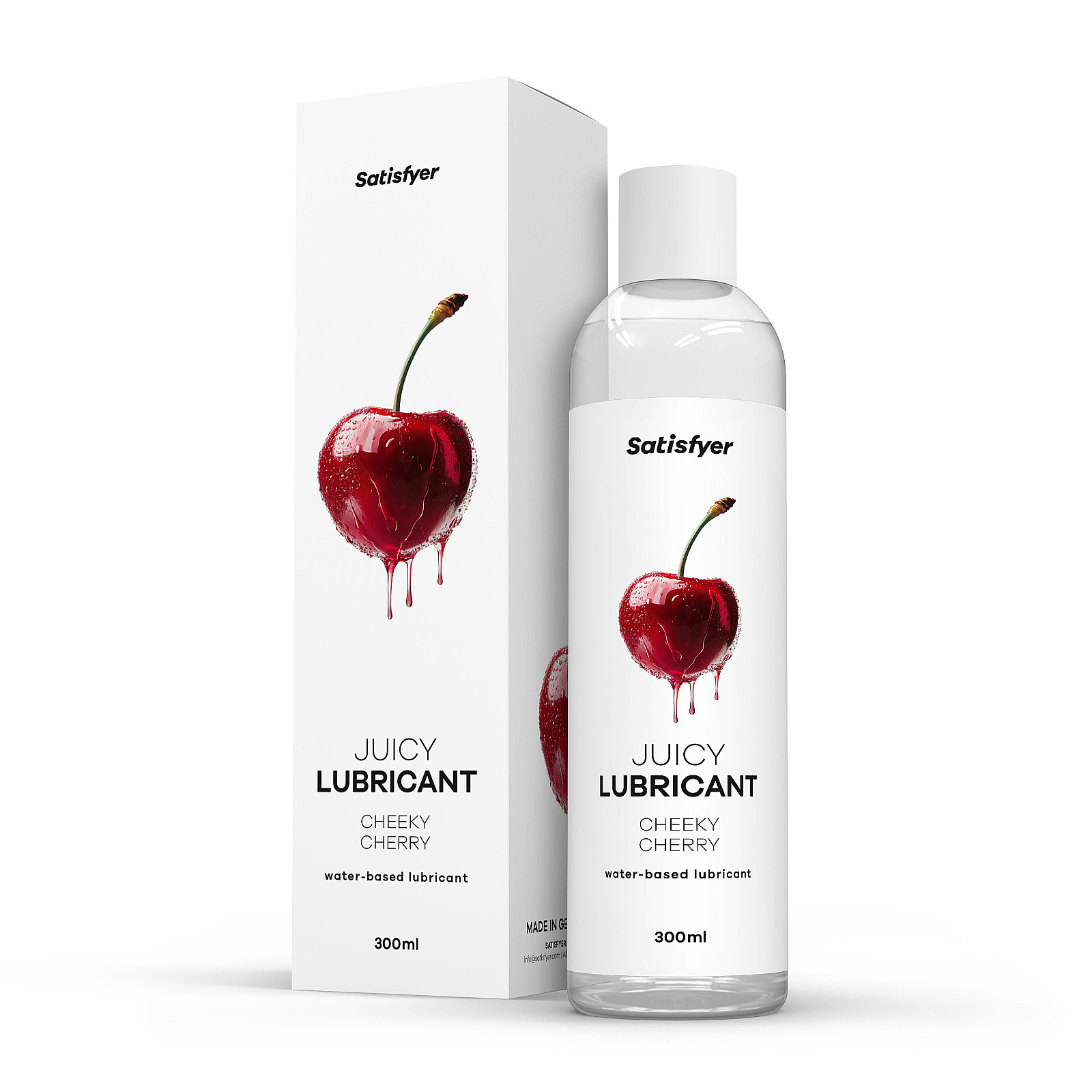 Satisfyer Juicy Lubricant 300 ml (Cheeky Cherry), čerešňový lubrikačný gél