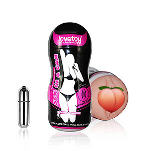 Umelá vagína LoveToy Sex In a Can Vibrating Vagina Lotus