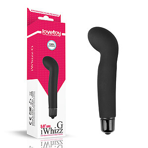 LoveToy iWhizz G čierny mini vibrátor na dráždenie bodu G 12,5 cm