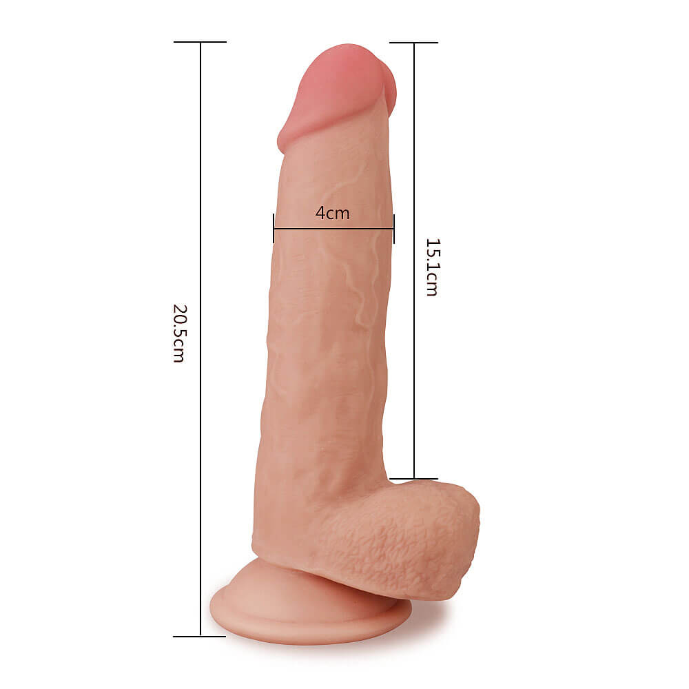 LoveToy Skinlike Soft Cock 7" (18 cm), realistické dildo s prísavkou
