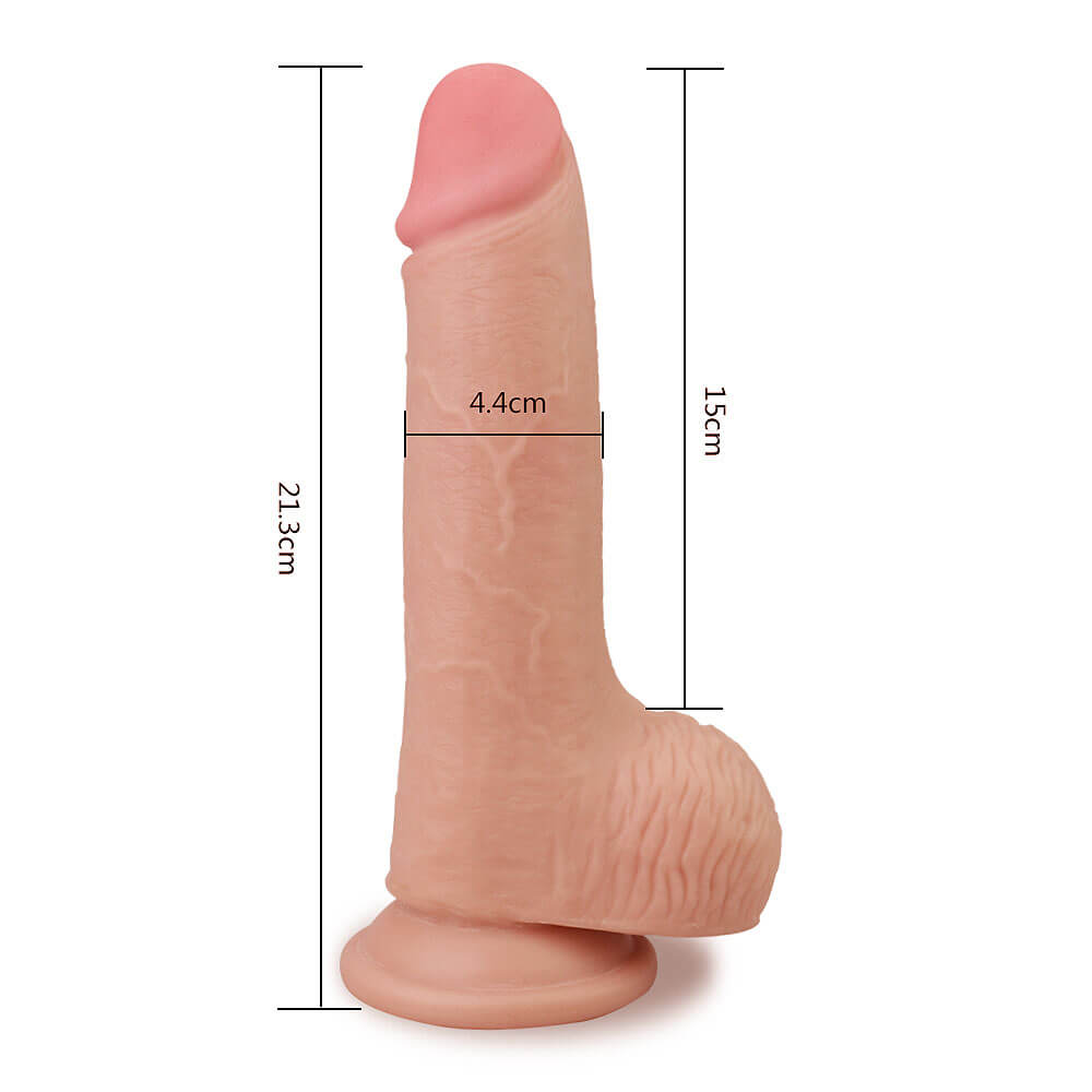 LoveToy Skinlike Soft Cock 7.5" (19 cm), realistické dildo s prísavkou