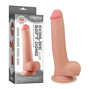 LoveToy Skinlike Soft Cock 8" (20 cm), realistické dildo s prísavkou