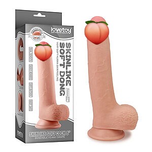 LoveToy Skinlike Soft Cock 8" (20 cm), realistické dildo s prísavkou