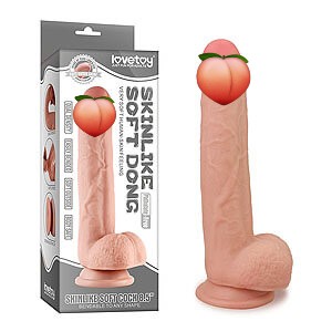 LoveToy Skinlike Soft Cock 8,5" (21 cm), realistické dildo s prísavkou