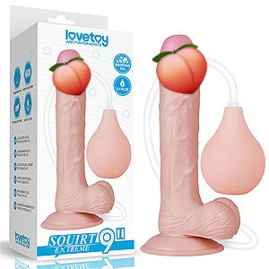 LoveToy Squirt Extreme Dildo 9" (22 cm), realistické striekajúcej dildo