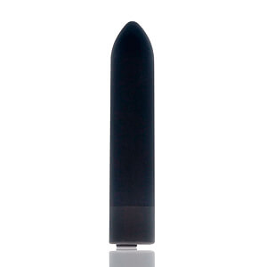 Black and Silver KERNEX Vibrating Bullet nabíjací mini vibrátor 8,6 cm
