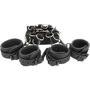 Pripútanie k posteli Fetish Submissive BED BINDING SET WITH ADJUSTABLE RINGS