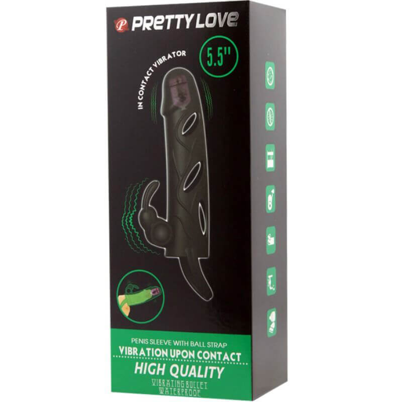 Návlek na penis Pretty Love Penis Sleeve s dvojitou stimuláciou