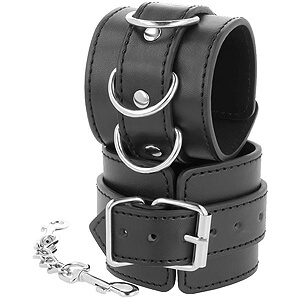 Darkness Wrist Handcuffs Black - čierna putá z umelej kože