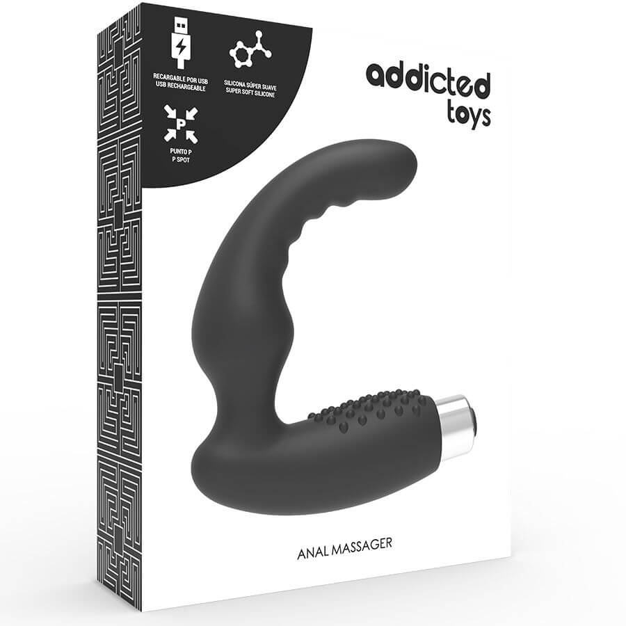 Addicted Toys Prostate Anal Vibrator #2 čierny nabíjací masér prostaty
