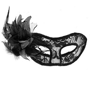 Zvodná benátska maska Venetian Mask La Traviata čierna