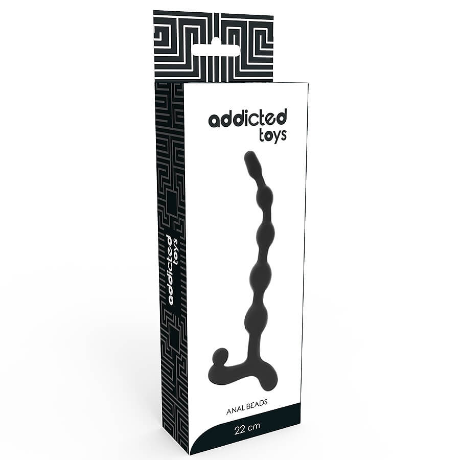 Addicted Toys Anal Beads čierne stimulačné análne guličky 22 cm