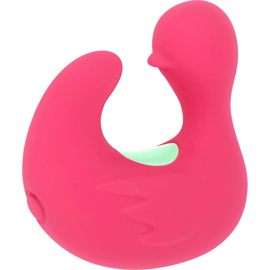 Ružová vibračná kačička Happy Loky Ducky Vibe na prst