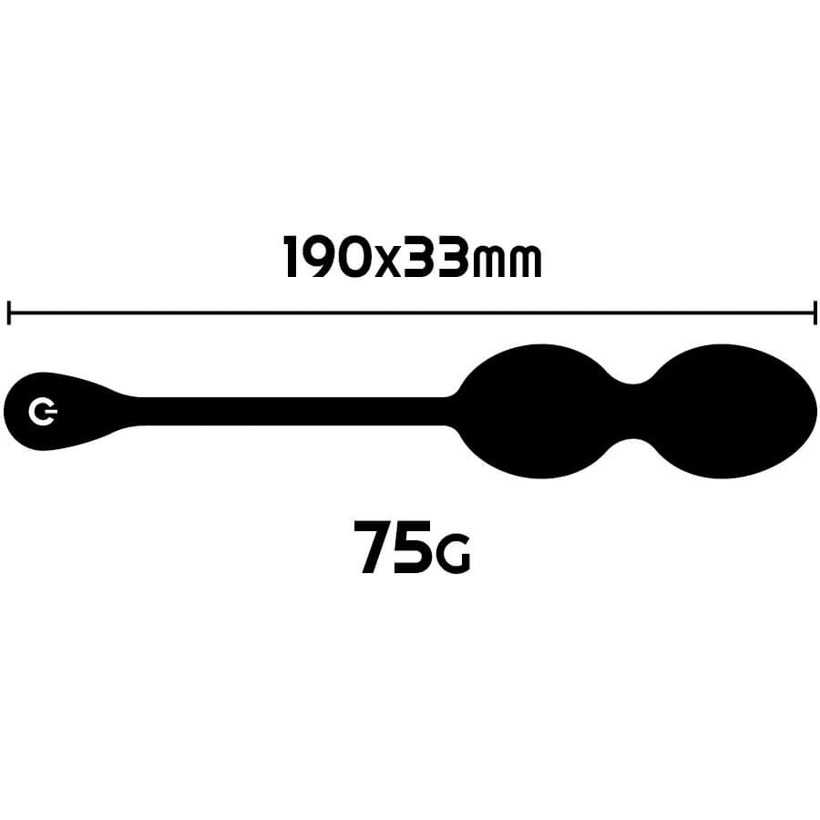Vibračné guličky Rithual Nisha Black 33mm 75g nabíjacie