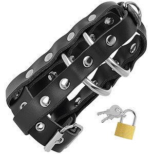 Darkness Leather Chastity Cage, klietka na penis z vegánskej kože