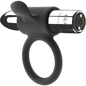 Black and Silver CAMERON (Silver Edition), vibračný krúžok na penis 3,5 cm
