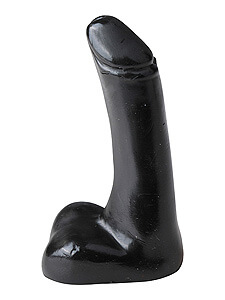 All Black Realistic Dildo Extra Small 8,5 cm, realistické dildo s priemerom 2 cm