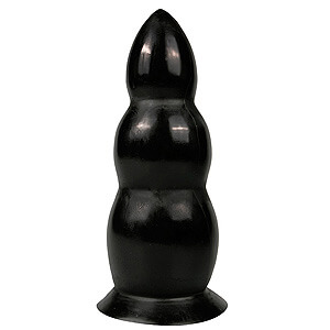 All Black Dildo 23 cm, masívny bacuľatý kolík s priemerom 8 cm