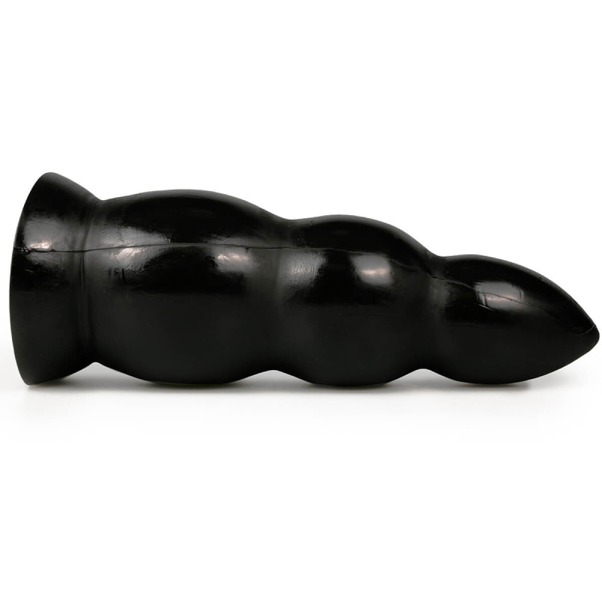 All Black Dildo 23 cm, masívny bacuľatý kolík s priemerom 8 cm