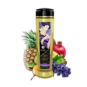 Profesionálny masážny olej Shunga Erotic Massage Oil Libido Exotic Fruits 240 ml