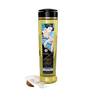 Profesionálny masážny olej Shunga Erotic Massage Oil Adorable Coconut Thrills 240 ml