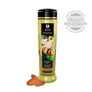 Organický masážny olej Shunga Erotic Massage Oil ORGANICA Almond Sweetness 240 ml