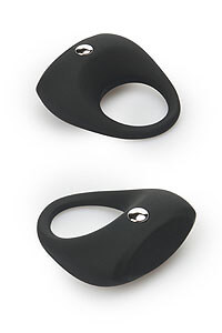 Silikónový vibračný krúžok LIT-UP Stimu Ring 7 čierny